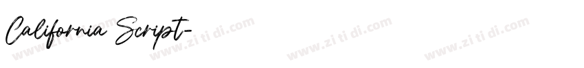 California Script字体转换 California Script字体转换